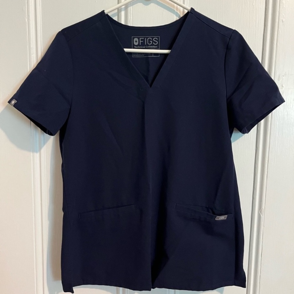 Navy Figs Scrub Top